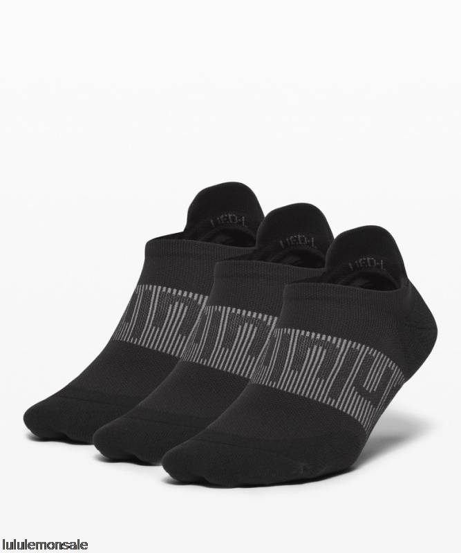 Lululemon Damen DELULU447 | Power Stride Tab Sock 3 Pack Schwarz